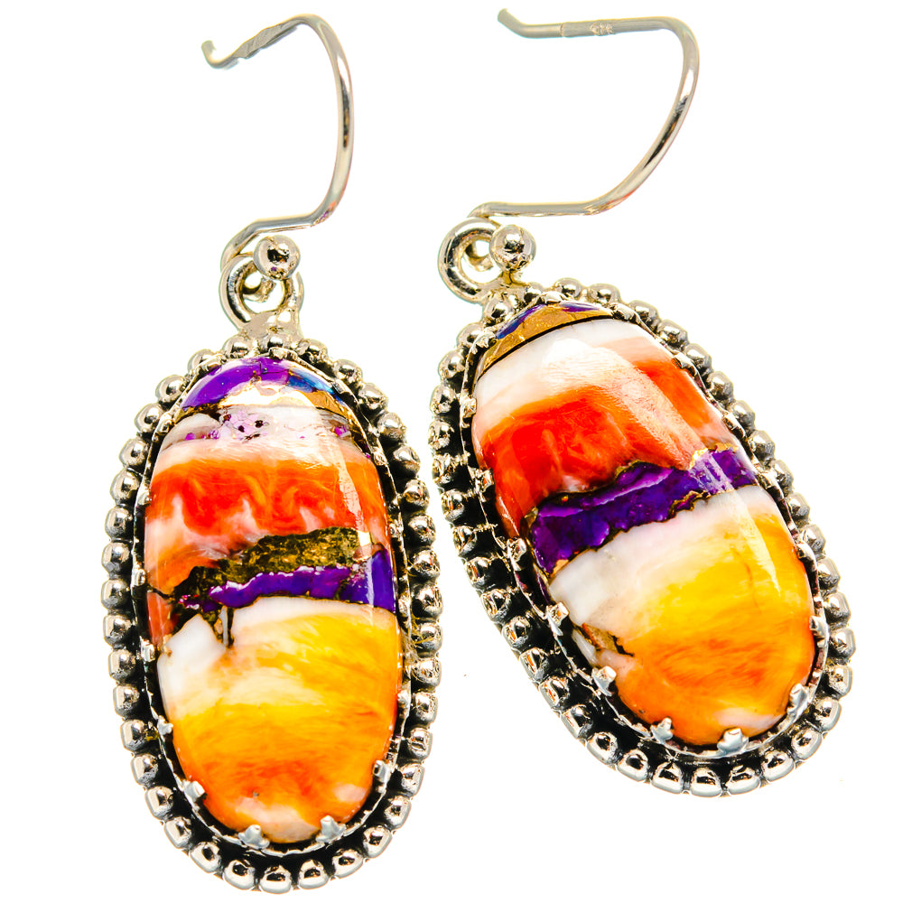 Spiny Turquoise Jasper Earrings handcrafted by Anasilvercos - EARR424931