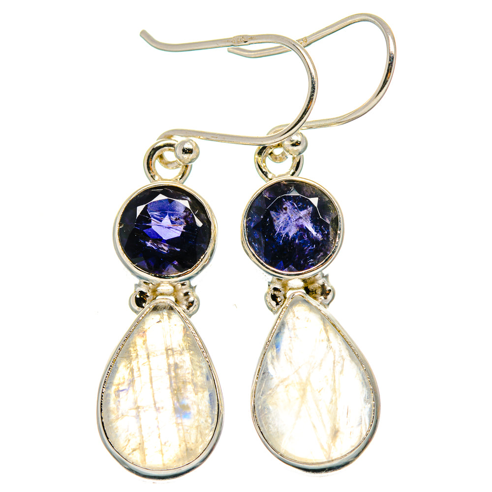 Rainbow Moonstone Earrings handcrafted by Anasilvercos - EARR425126 - Photo 2
