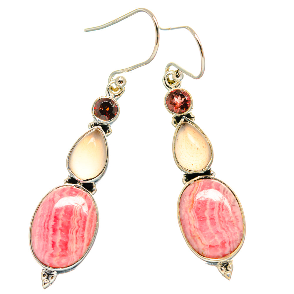 Rhodochrosite Earrings handcrafted by Anasilvercos - EARR425660 - Photo 2