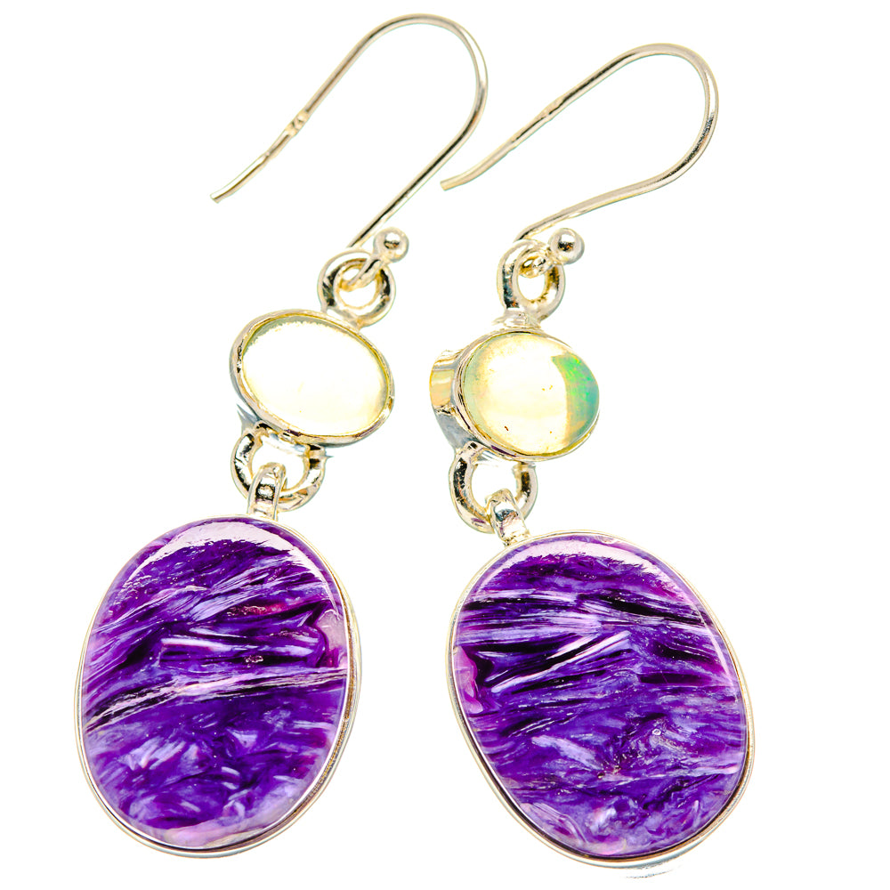 Charoite Earrings handcrafted by Anasilvercos - EARR426446 - Photo 2