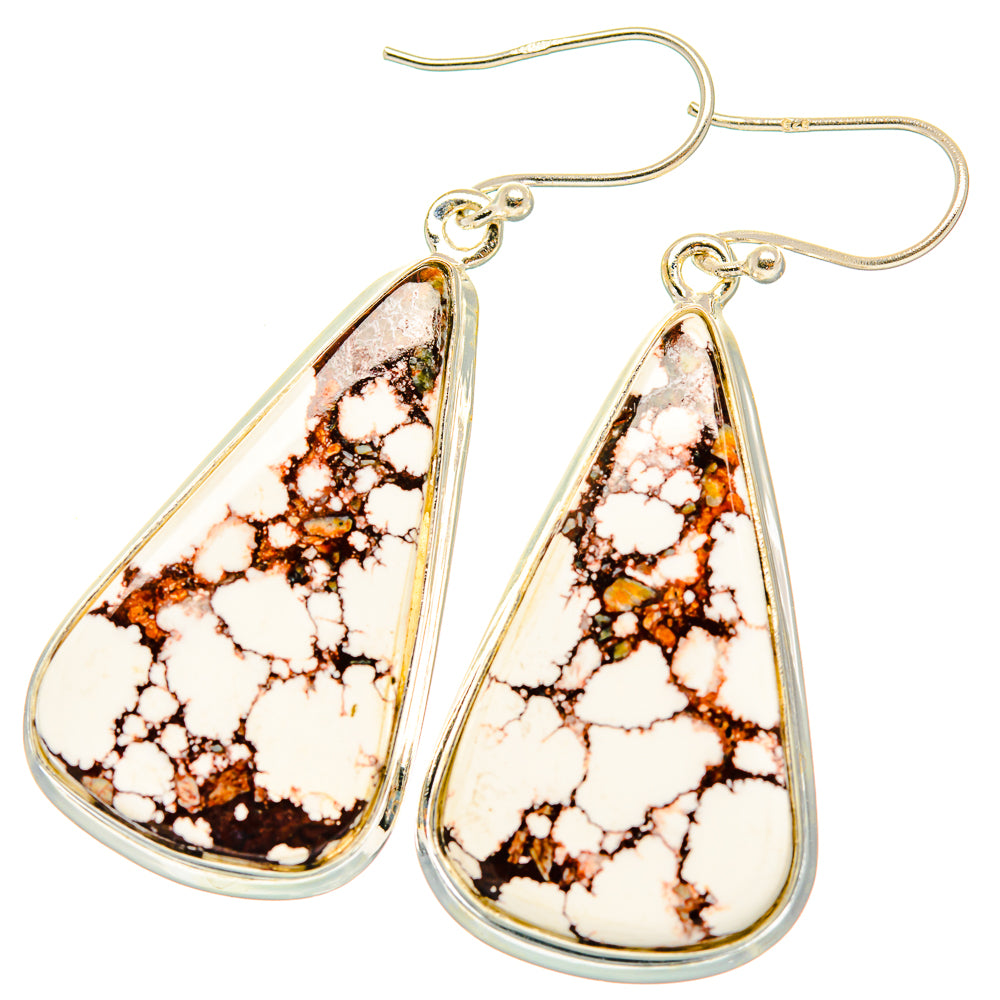 Wild Horse Jasper Earrings handcrafted by Anasilvercos - EARR426783 - Photo 2