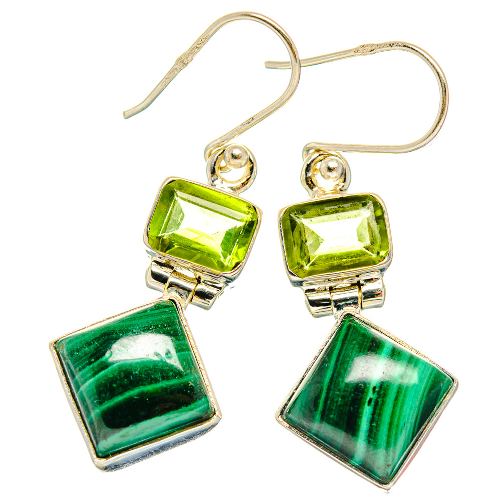 Malachite Earrings handcrafted by Anasilvercos - EARR426956 - Photo 2