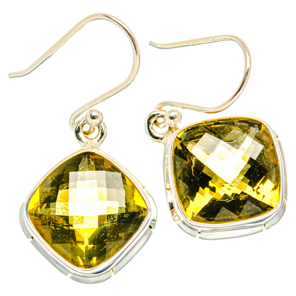 Olive Quartz Earrings handcrafted by Anasilvercos - EARR428255 - Photo 2
