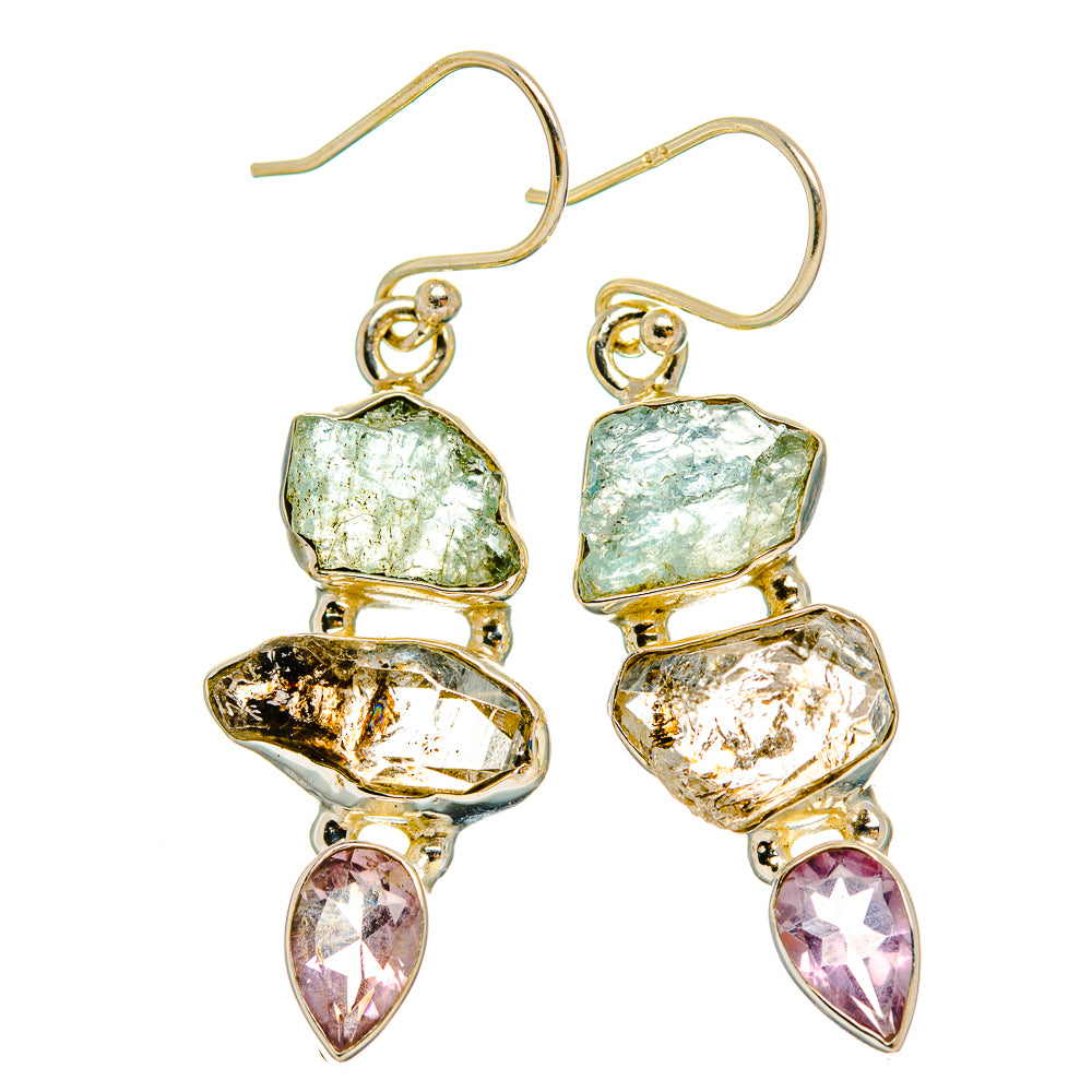 Aquamarine Earrings handcrafted by Anasilvercos - EARR429386 - Photo 2