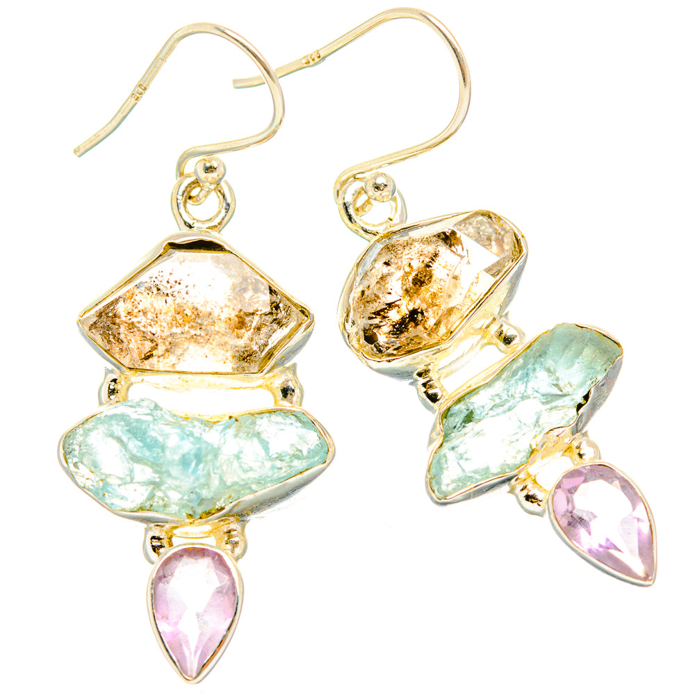 Aquamarine Earrings handcrafted by Anasilvercos - EARR429448 - Photo 2