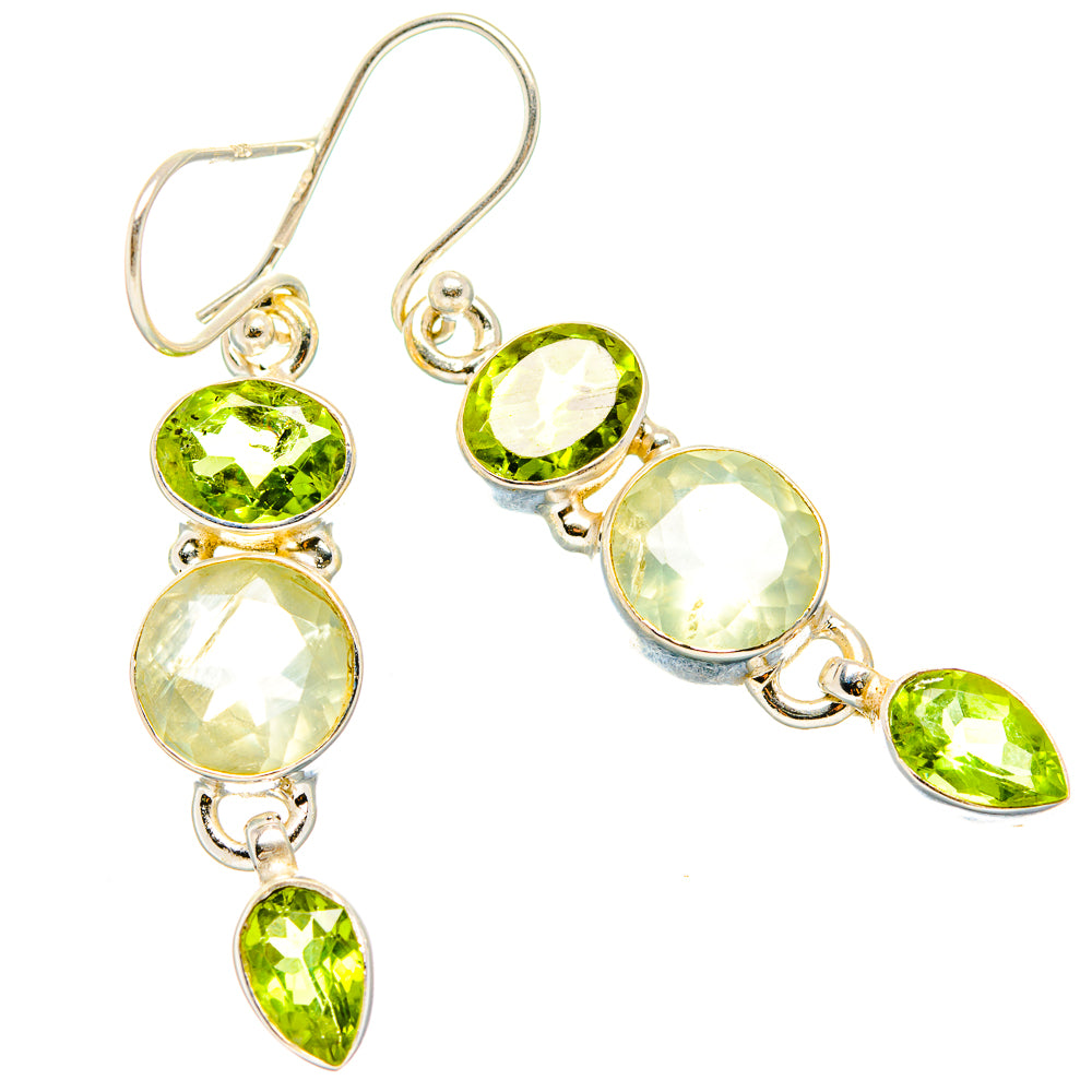 Prehnite Earrings handcrafted by Anasilvercos - EARR430176 - Photo 2