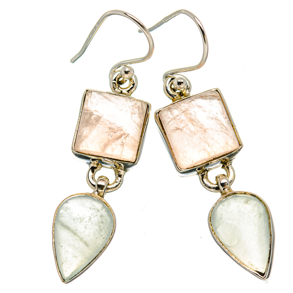 Rose Quartz Earrings handcrafted by Anasilvercos - EARR430885 - Photo 2