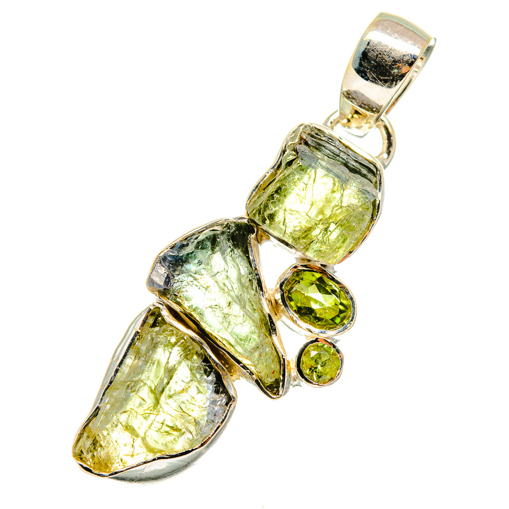 Green Tourmaline Pendants handcrafted by Anasilvercos - PD11237