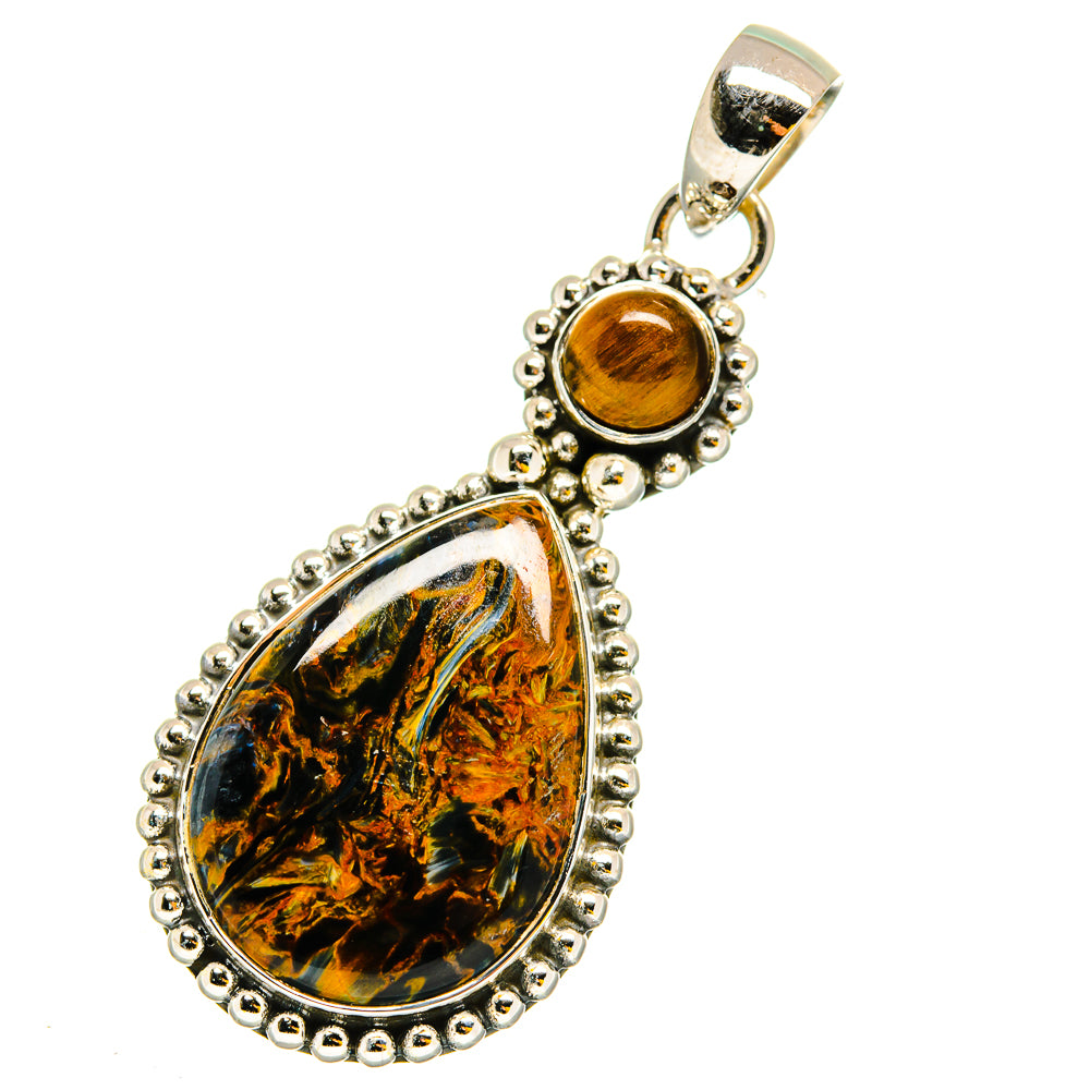 Golden Pietersite Pendants handcrafted by Anasilvercos - PD12010