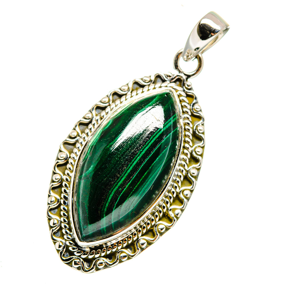 Malachite Pendants handcrafted by Anasilvercos - PD12166