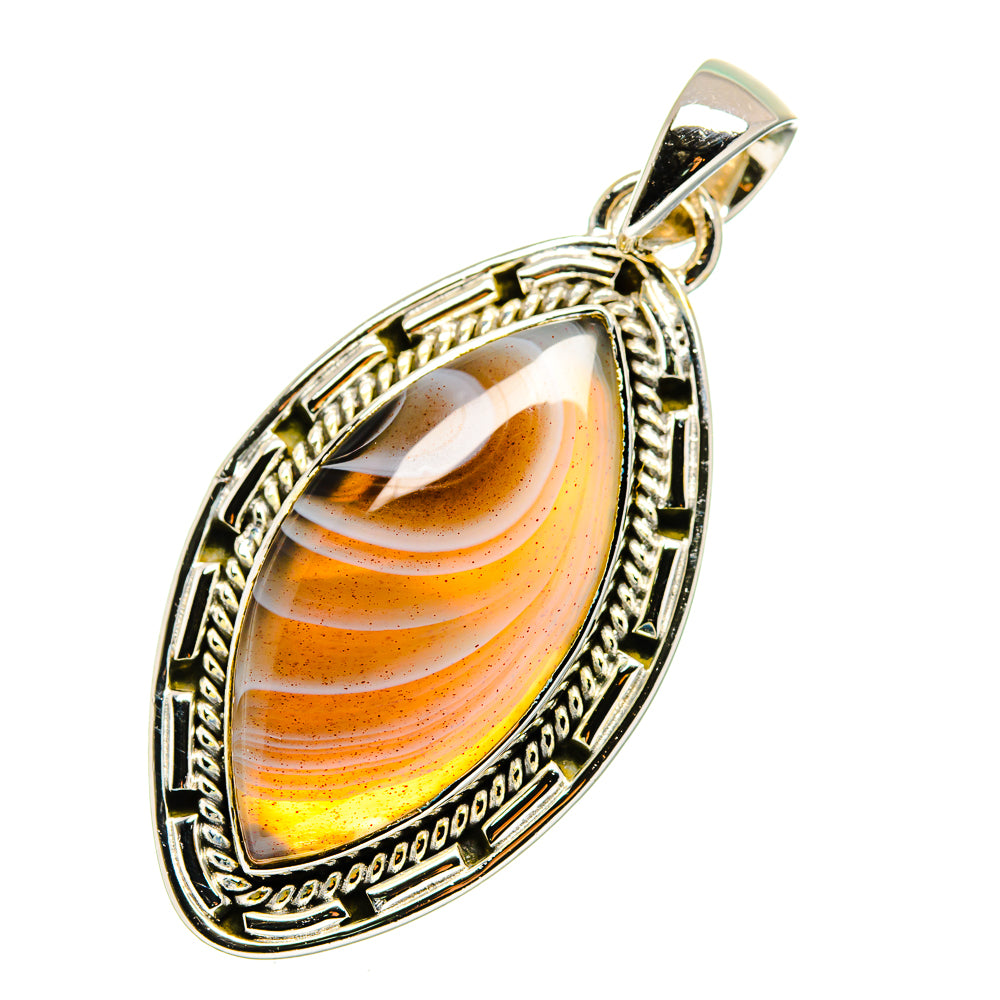 Botswana Agate Pendants handcrafted by Anasilvercos - PD12486