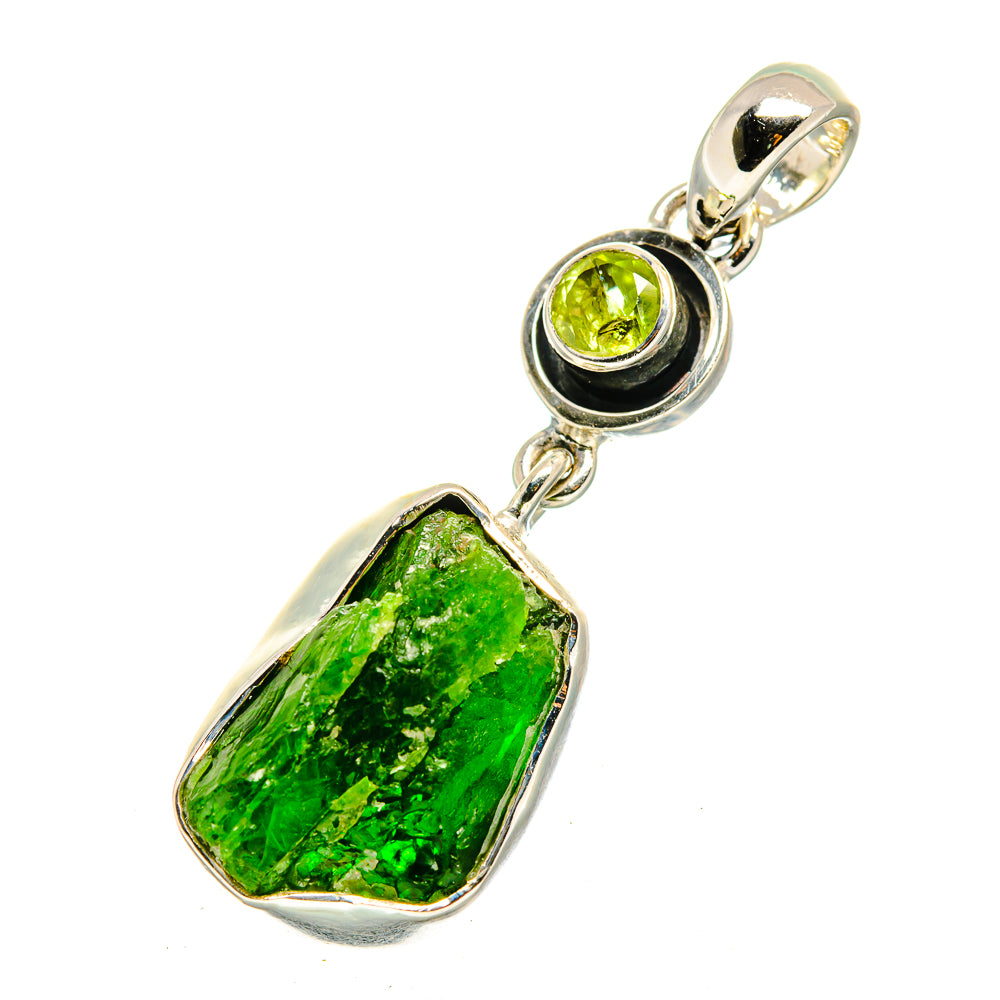 Chrome Diopside Pendants handcrafted by Anasilvercos - PD12561