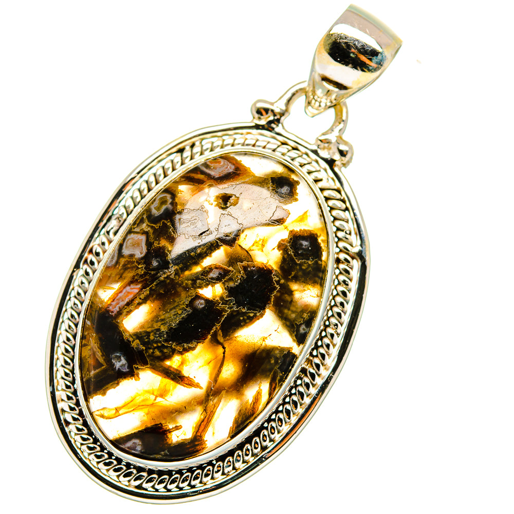 Turkish Tube Agate Pendants handcrafted by Anasilvercos - PD14004 - Photo 2