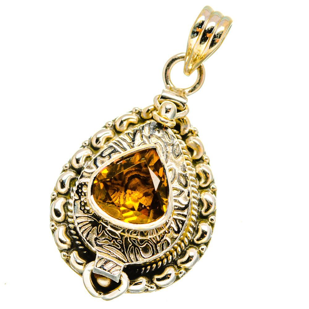 Mandarin Citrine Pendants handcrafted by Anasilvercos - PD14247