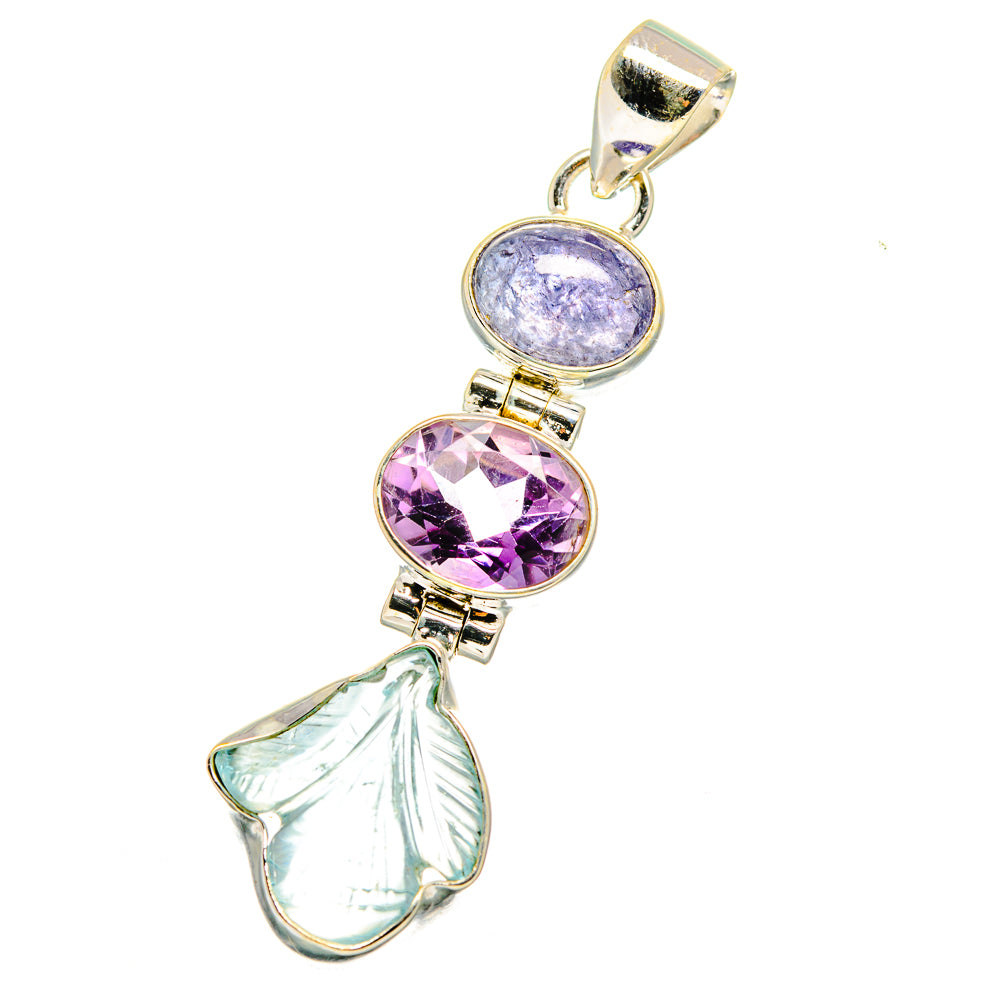 Aquamarine Pendants handcrafted by Anasilvercos - PD14946