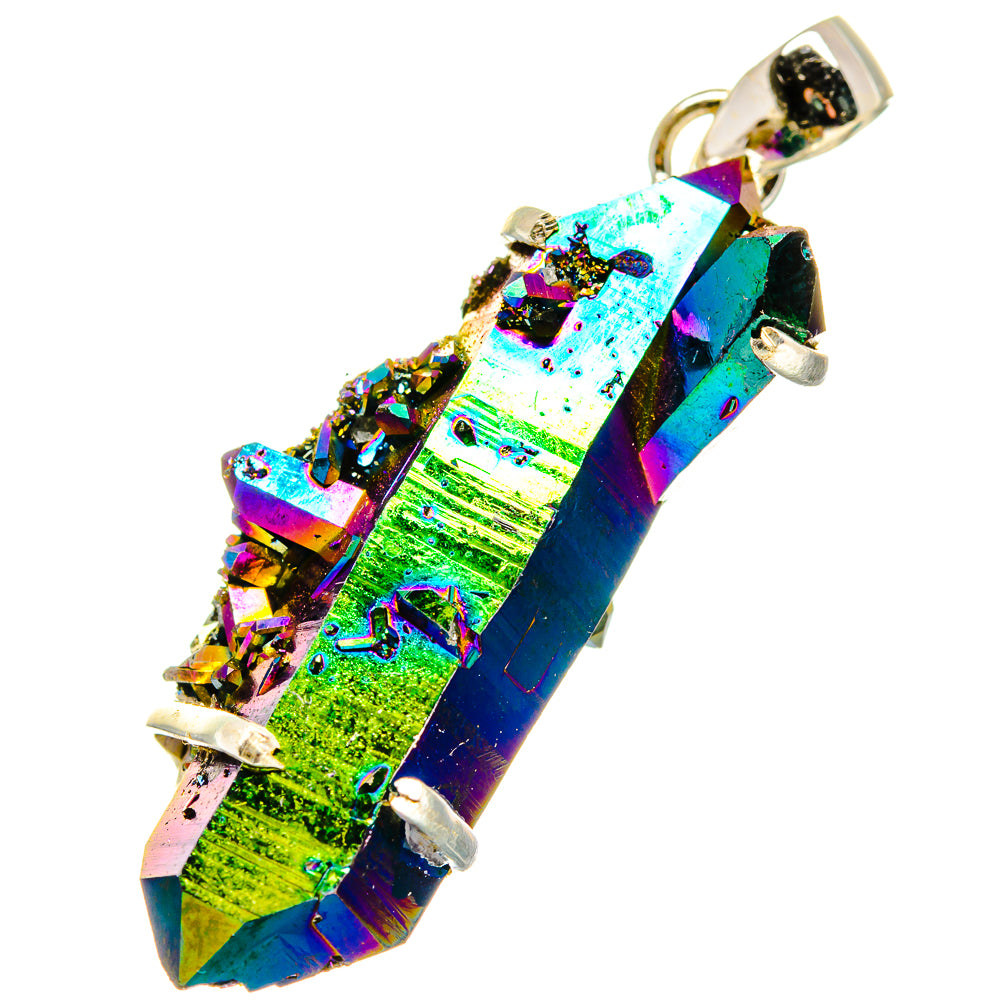 Titanium Sunshine Druzy Pendants handcrafted by Anasilvercos - PD17053