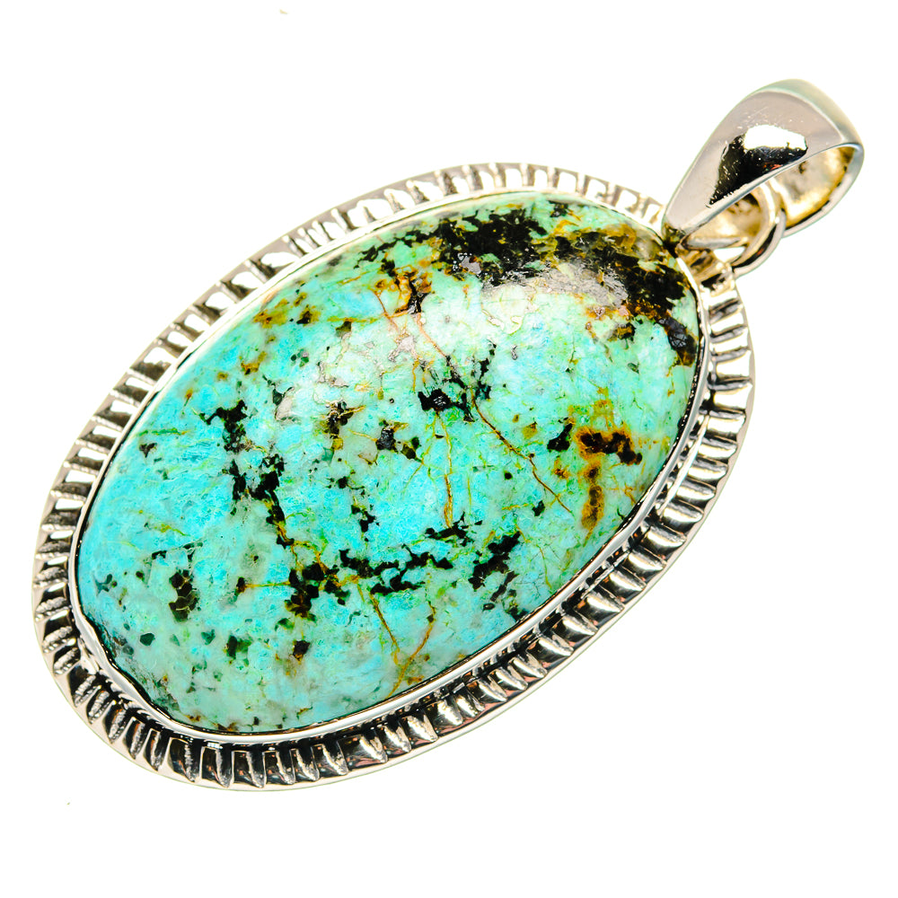 African Turquoise Jasper Pendants handcrafted by Anasilvercos - PD18085