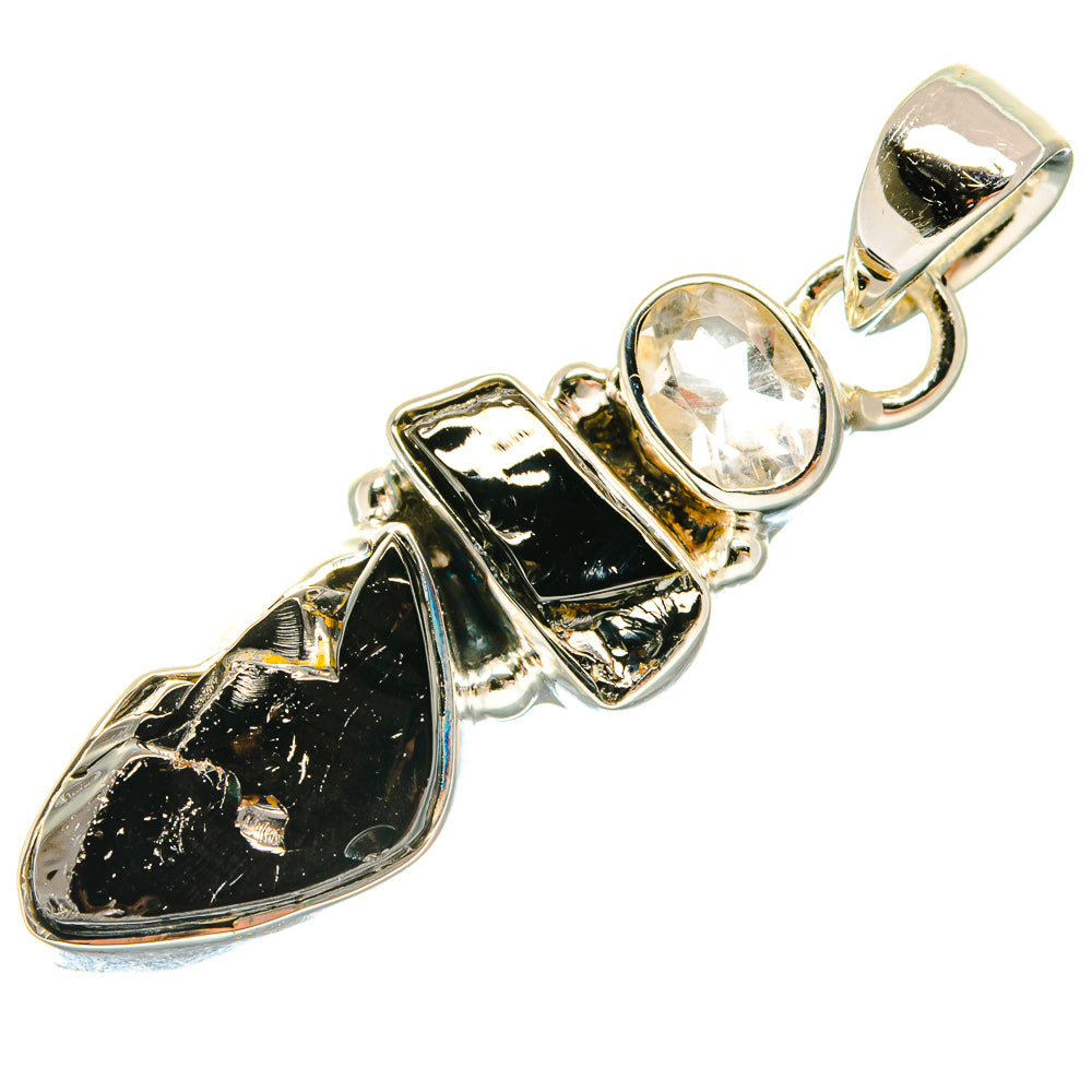 Shungite, White Quartz Pendants handcrafted by Anasilvercos - PD18310