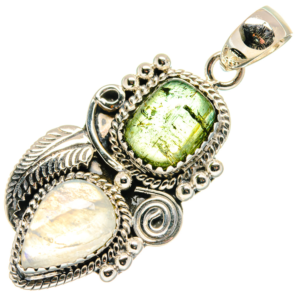 Rainbow Moonstone Pendants handcrafted by Anasilvercos - PD20775