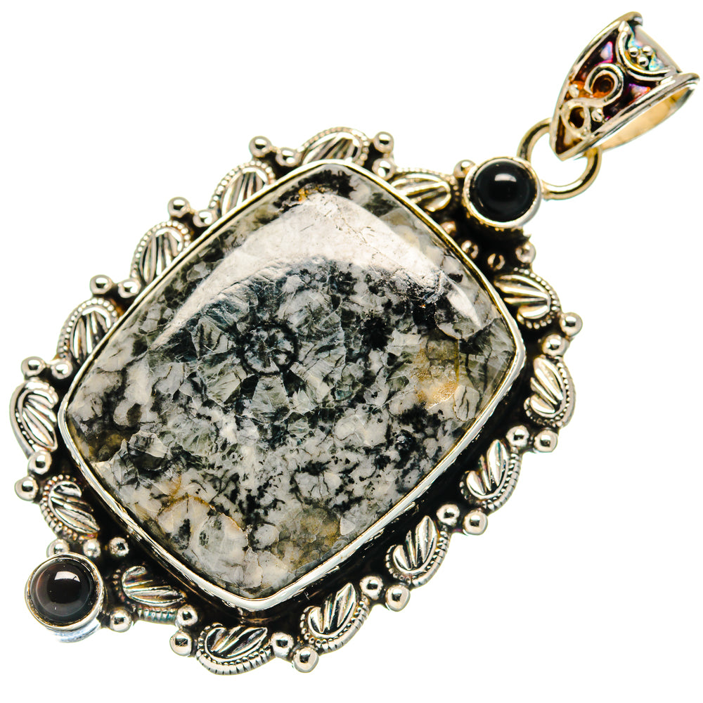 Moroccan Goniatite Fossil Pendants handcrafted by Anasilvercos - PD20809