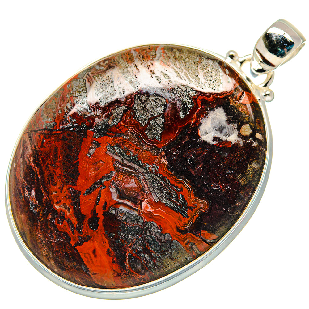 Crazy Lace Agate Pendants handcrafted by Anasilvercos - PD20812