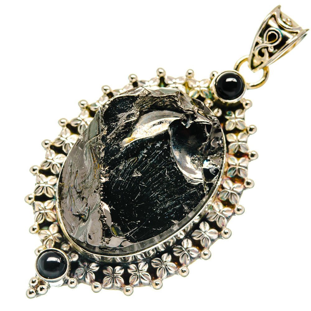 Shungite, Black Onyx Pendants handcrafted by Anasilvercos - PD21757