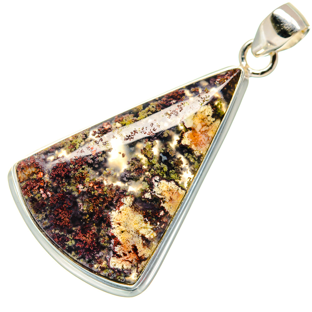 Indonesian Plume Agate Pendants handcrafted by Anasilvercos - PD21885