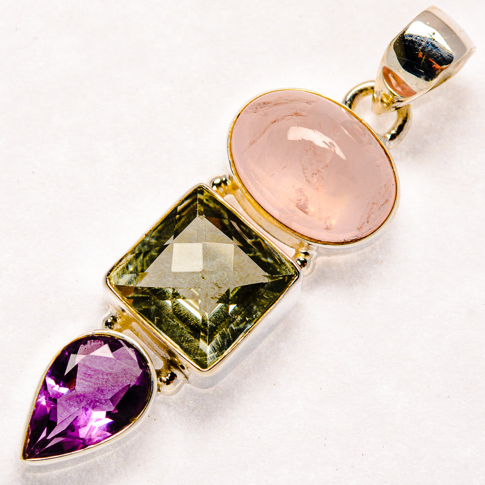 Green Amethyst Pendants handcrafted by Anasilvercos - PD22314