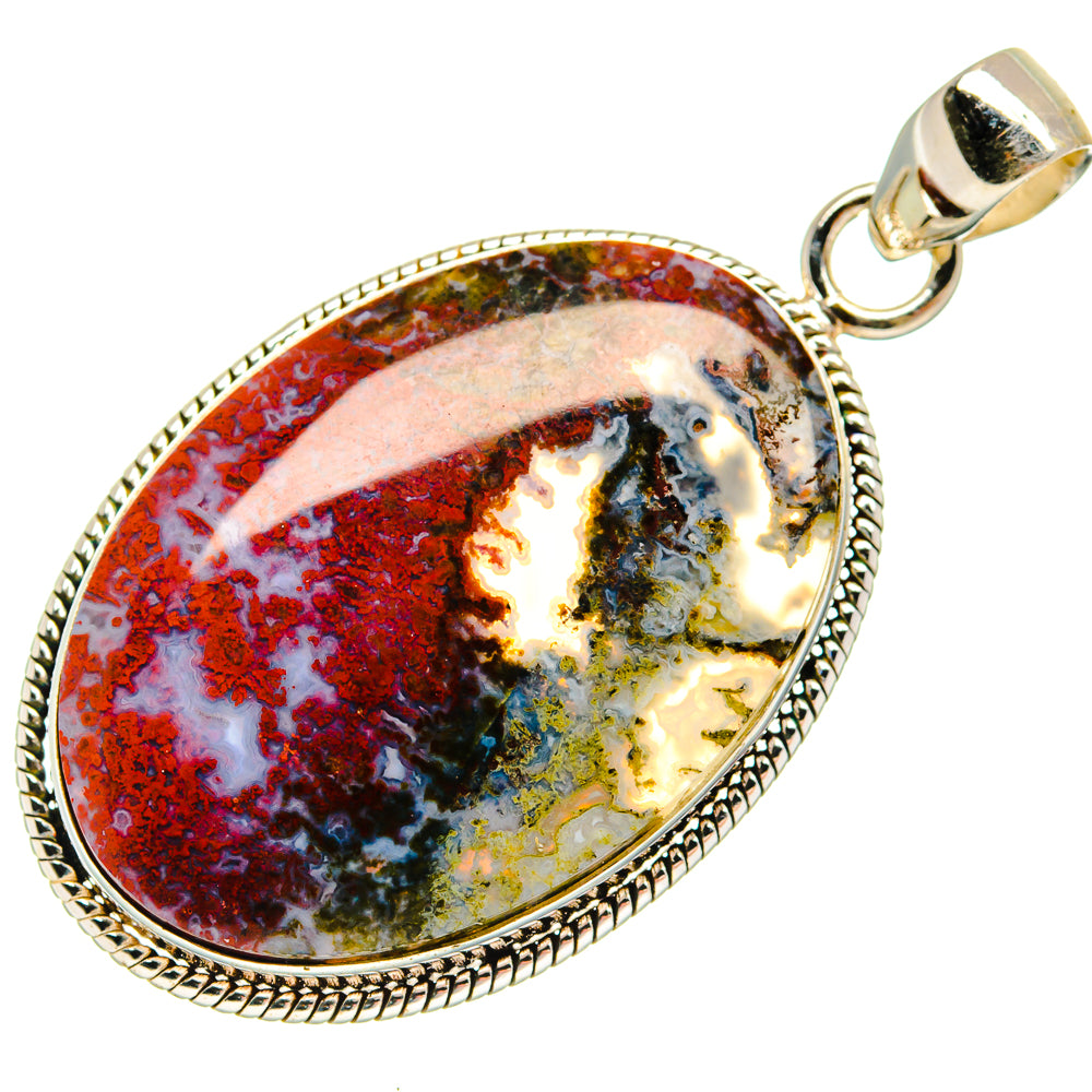 Indonesian Plume Agate Pendants handcrafted by Anasilvercos - PD22532 - Photo 2