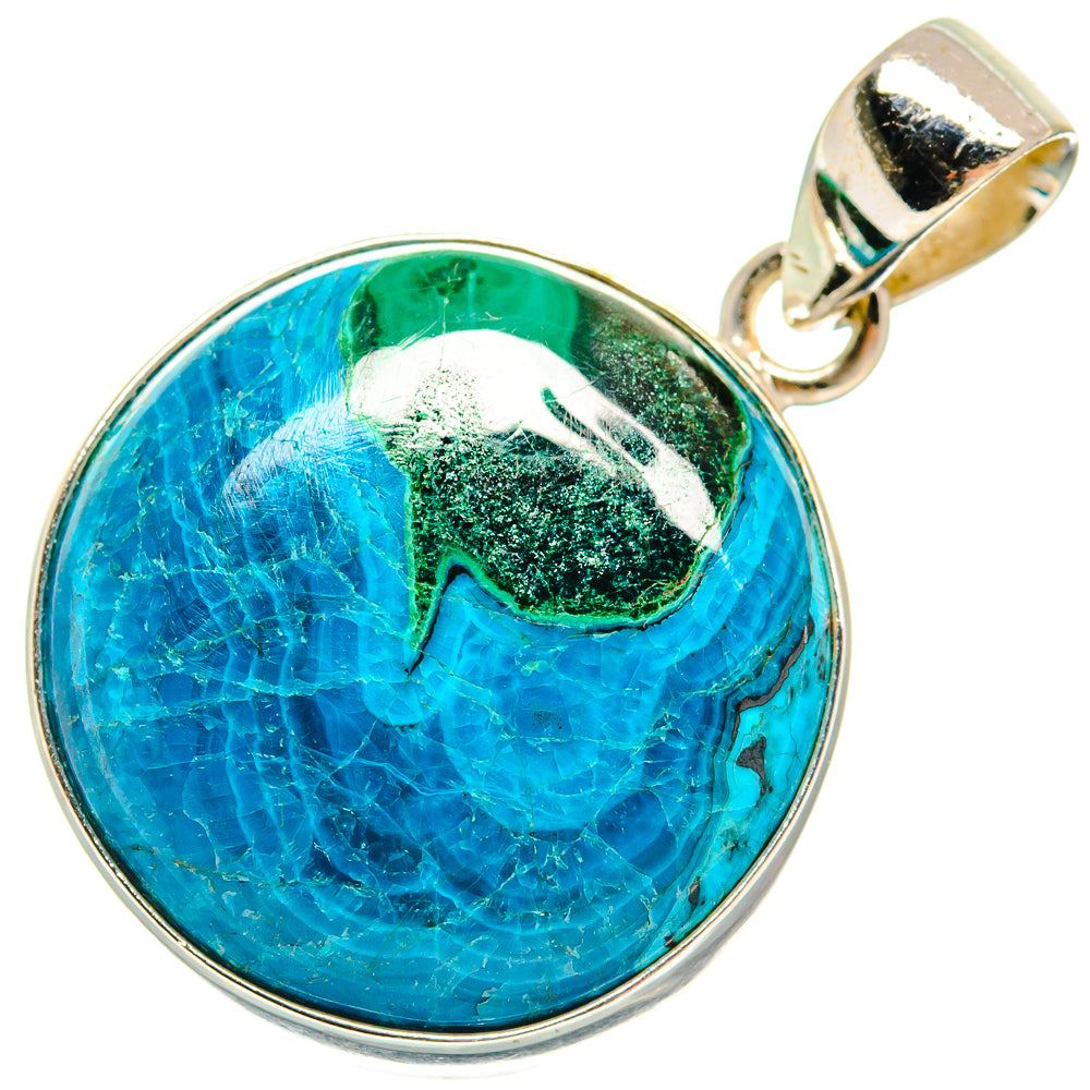 Chrysocolla In Malachite Pendants handcrafted by Anasilvercos - PD23198 - Photo 2