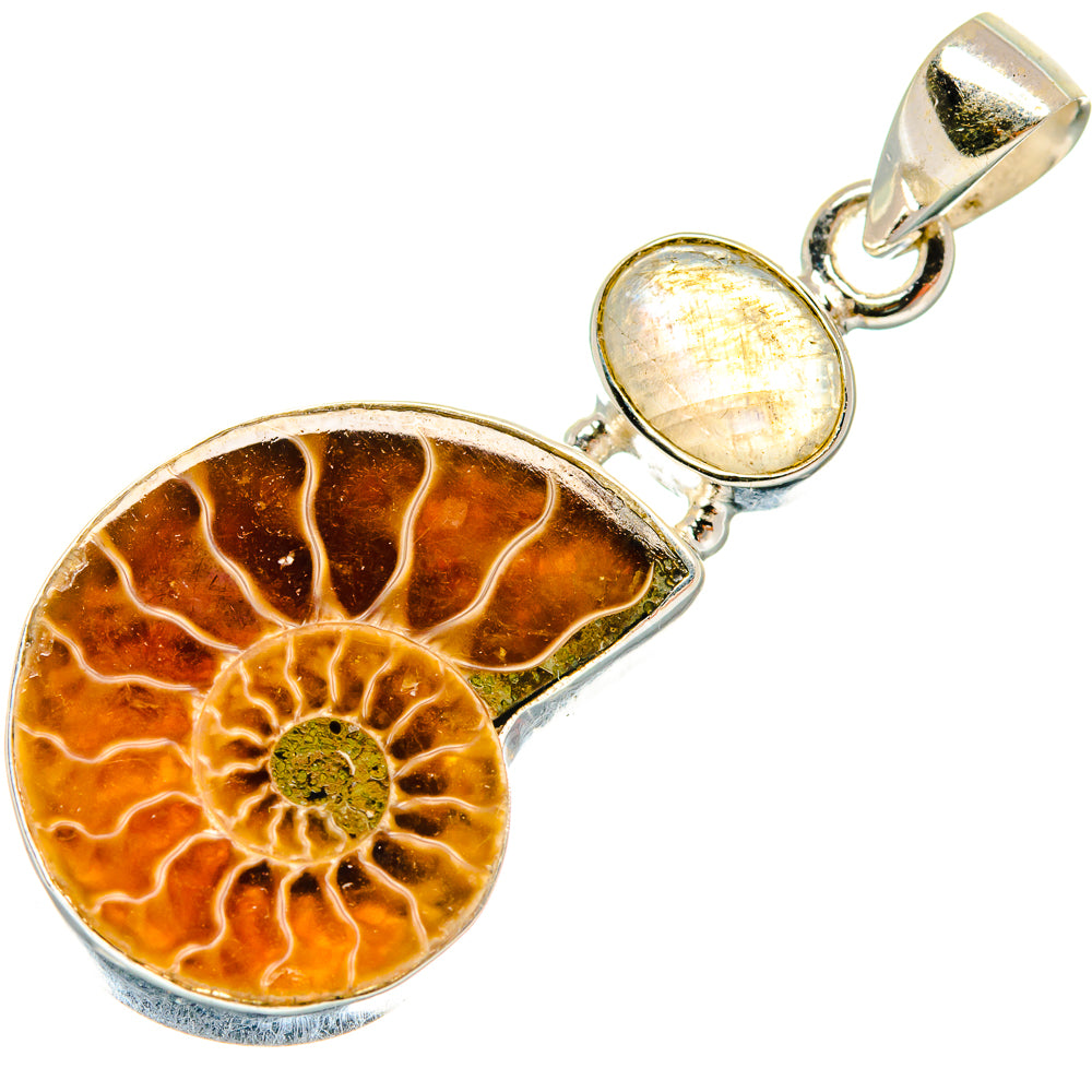 Ammonite Fossil Pendants handcrafted by Anasilvercos - PD23729 - Photo 2