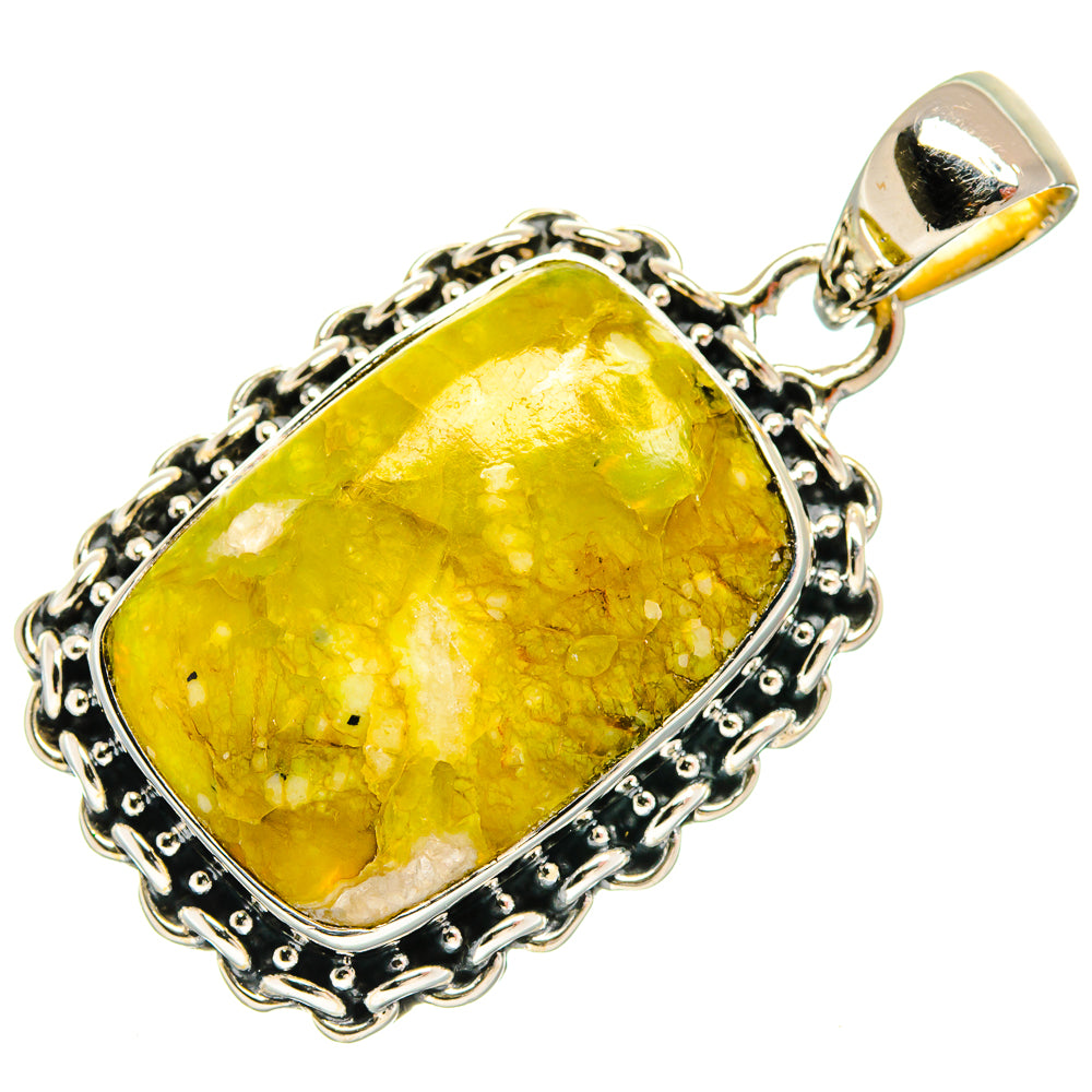African Green Opal Pendants handcrafted by Anasilvercos - PD26380 - Photo 2