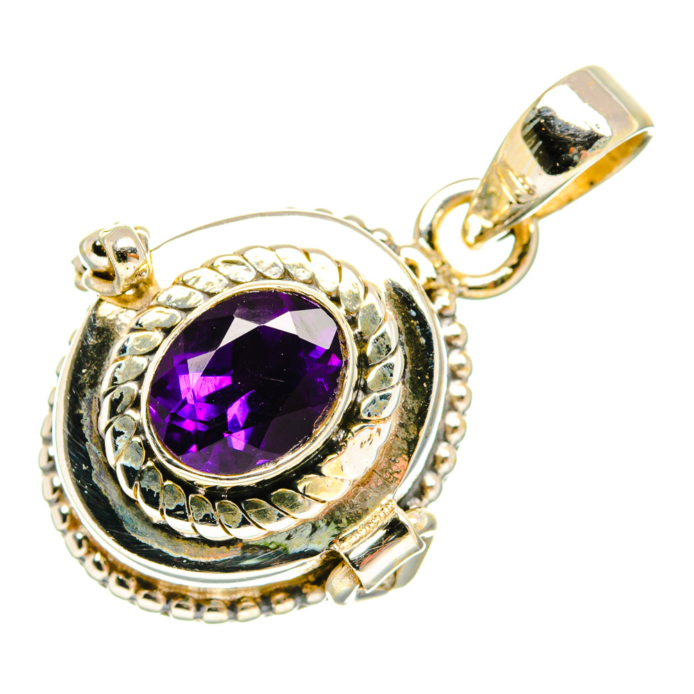 African Amethyst Pendants handcrafted by Anasilvercos - PD27115 - Photo 2