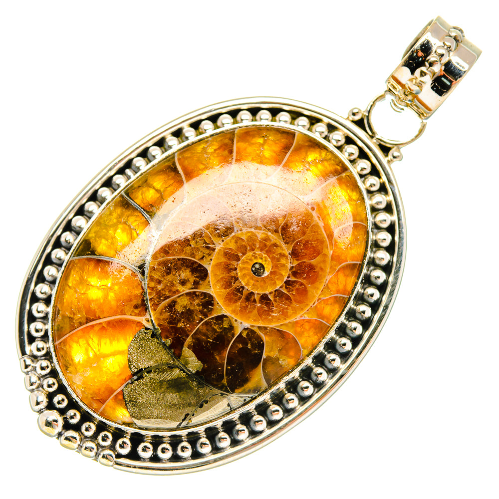 Ammonite Fossil Pendants handcrafted by Anasilvercos - PD27253 - Photo 2