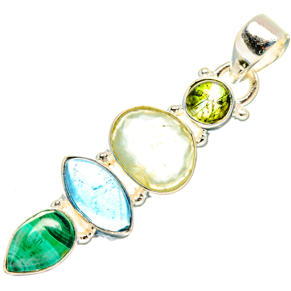 Prehnite Pendants handcrafted by Anasilvercos - PD28079 - Photo 2