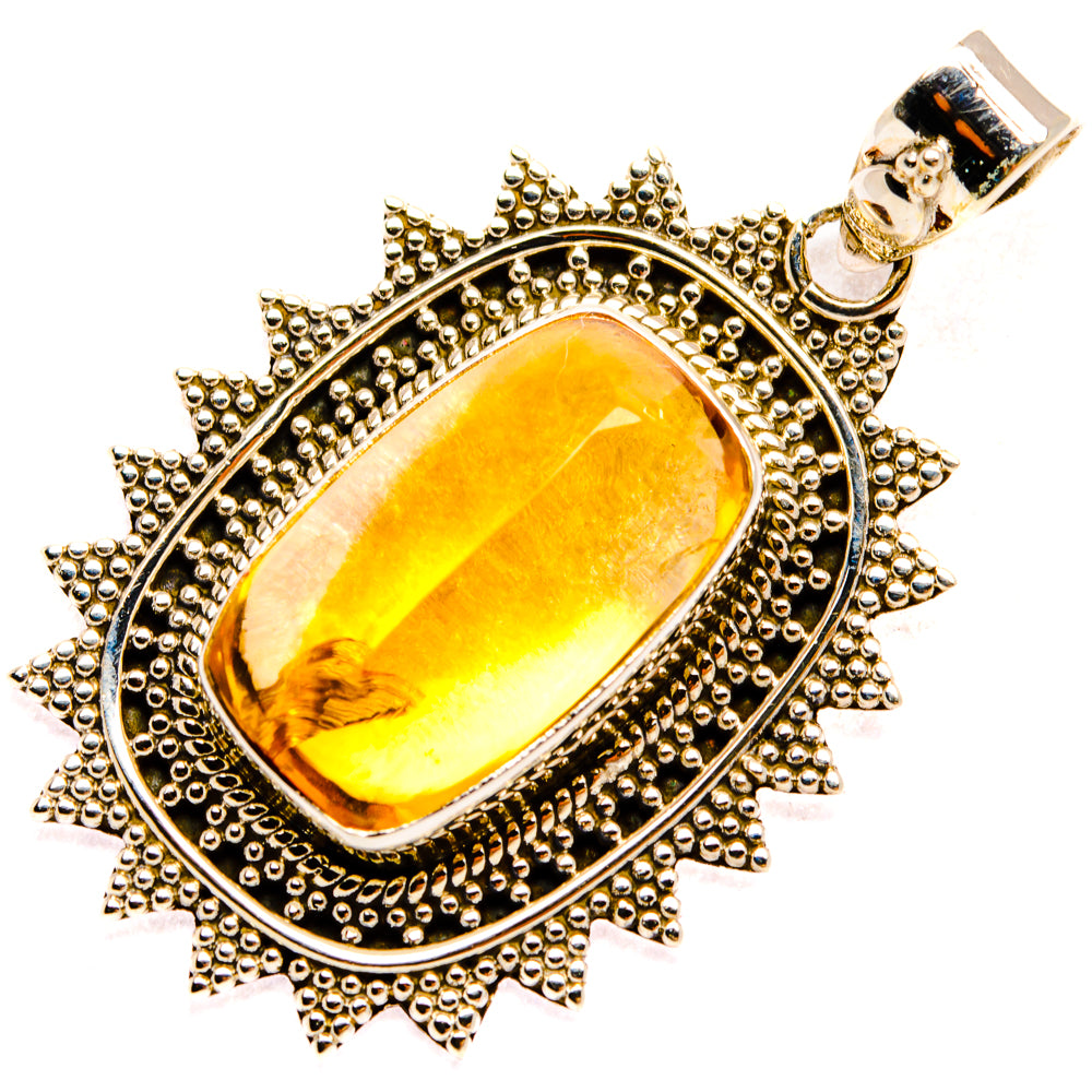 Citrine Sugarloaf Pendants handcrafted by Anasilvercos - PD28267 - Photo 2