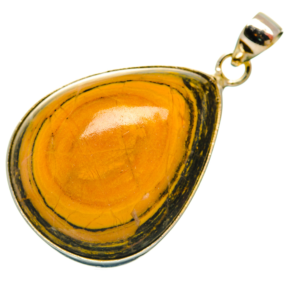 Bumble Bee Jasper Pendants handcrafted by Anasilvercos - PD29157 - Photo 2