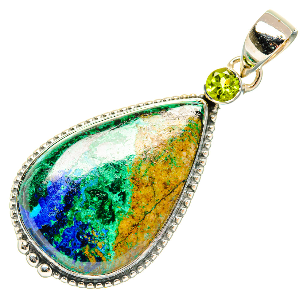 Azurite In Malachite Pendants handcrafted by Anasilvercos - PD30455 - Photo 2