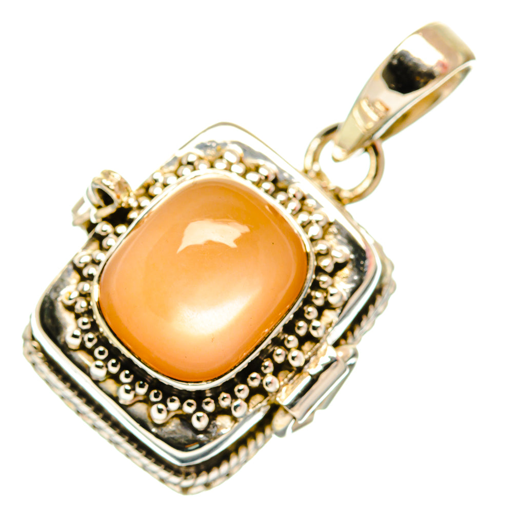 Peach Moonstone Pendants handcrafted by Anasilvercos - PD33344 - Photo 2