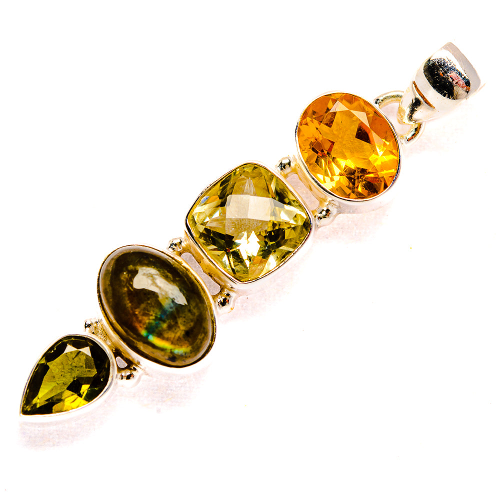 Green Tourmaline Pendants handcrafted by Anasilvercos - PD33803 - Photo 2