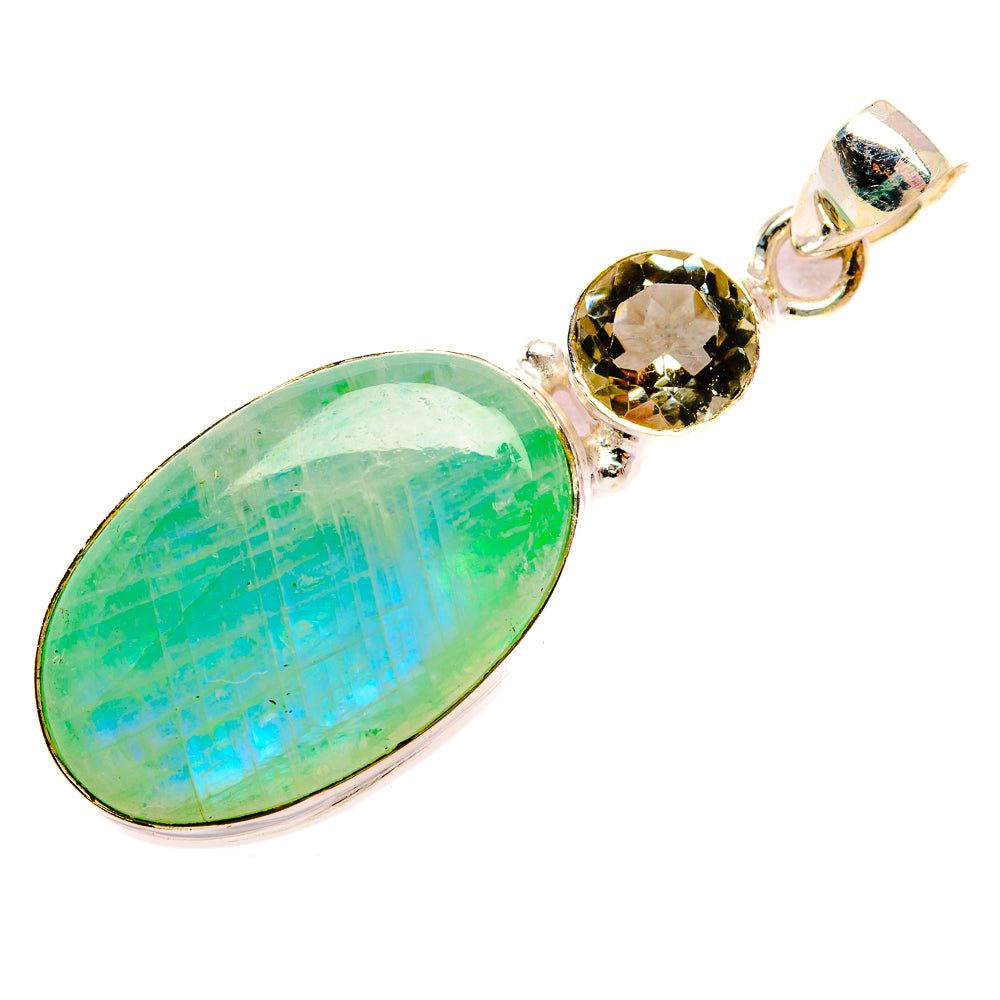 Green Moonstone Pendants handcrafted by Anasilvercos - PD33911 - Photo 2