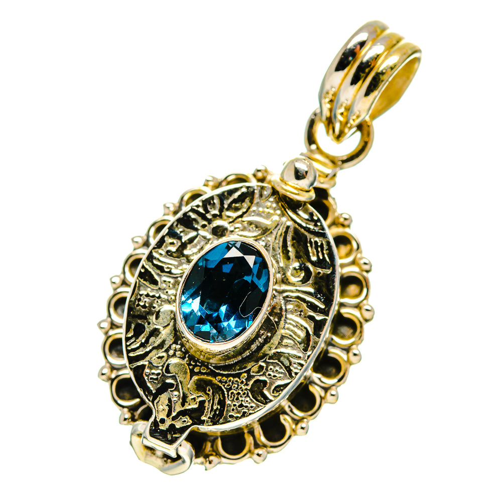London Blue Topaz Pendants handcrafted by Anasilvercos - PD759885