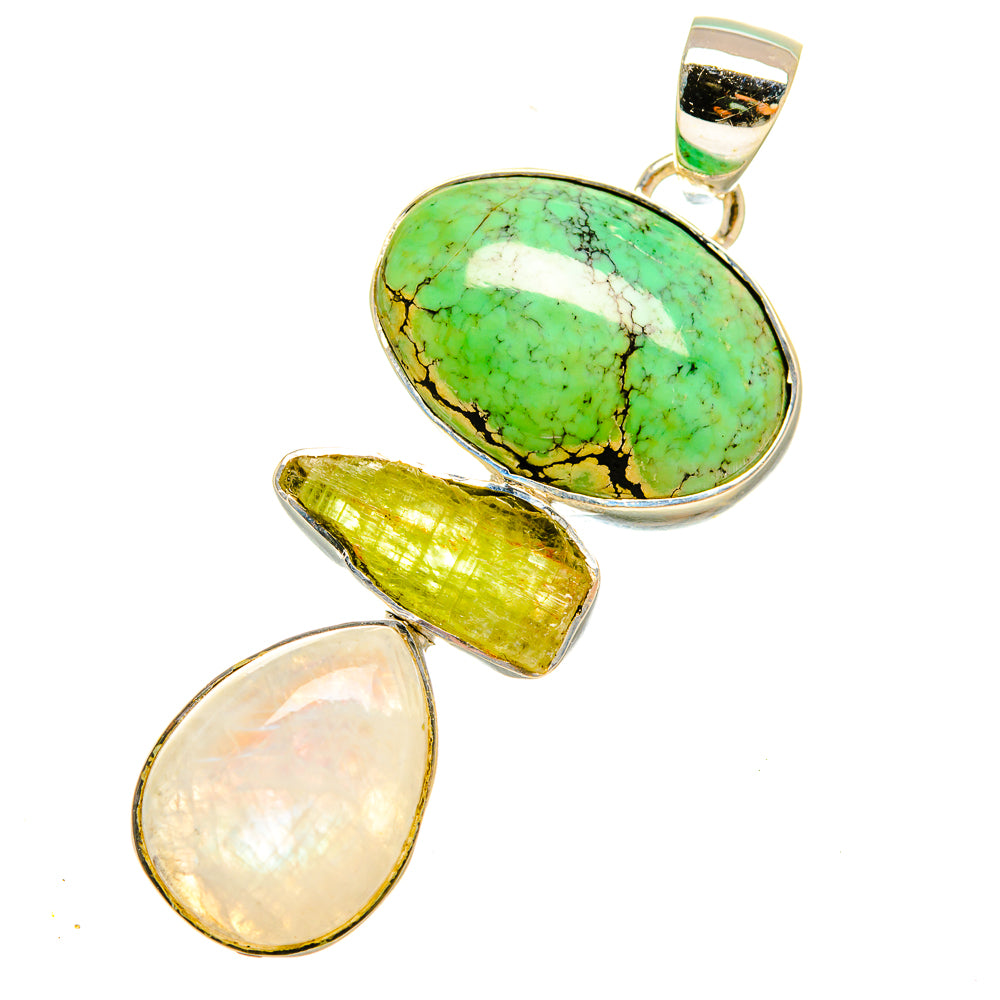 Tibetan Turquoise Pendants handcrafted by Anasilvercos - PD5268