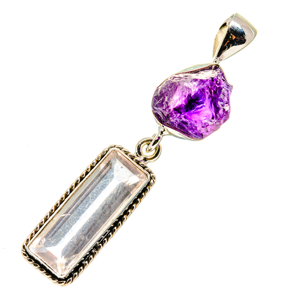 Rose Quartz Pendants handcrafted by Anasilvercos - PD748404