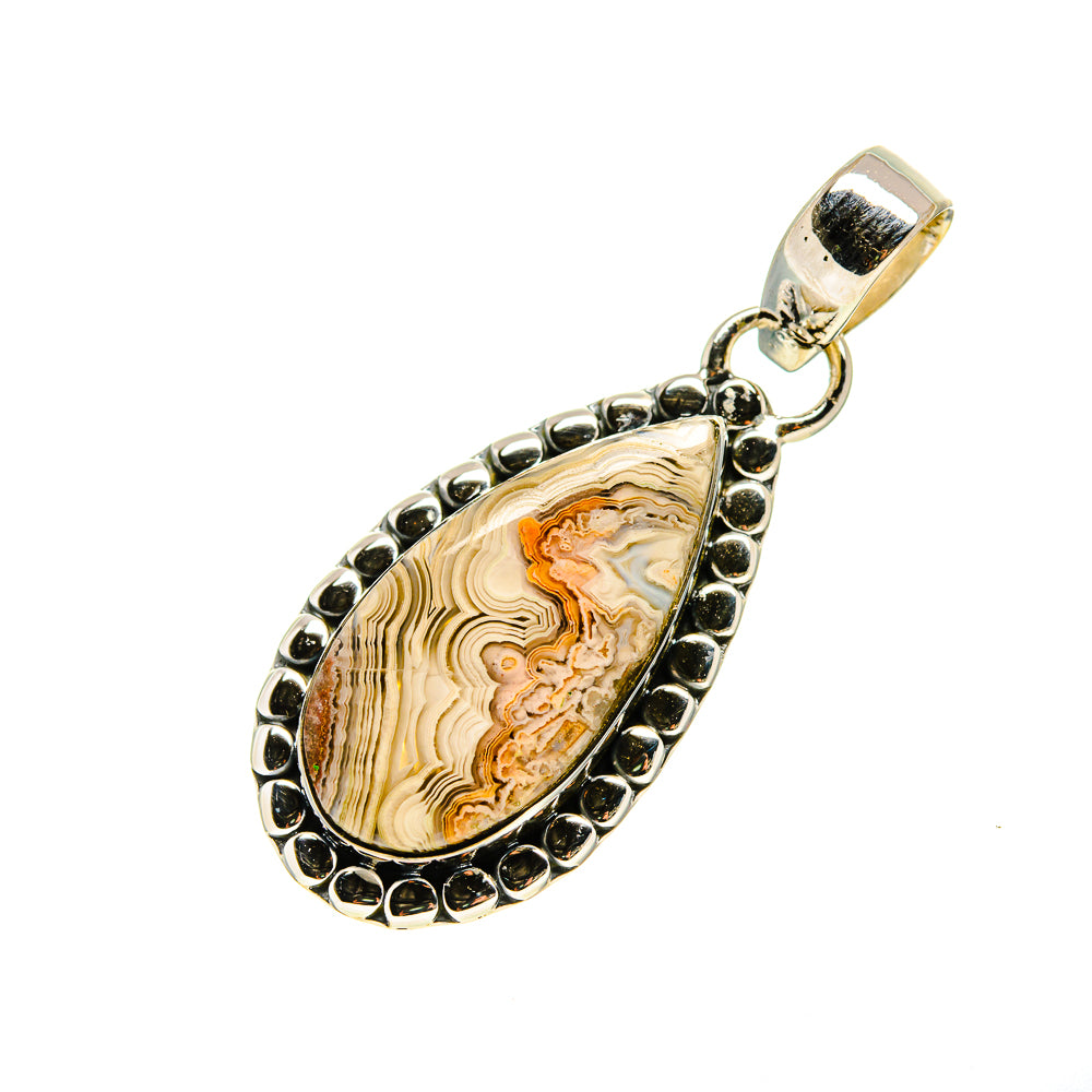 Laguna Lace Agate Pendants handcrafted by Anasilvercos - PD750679
