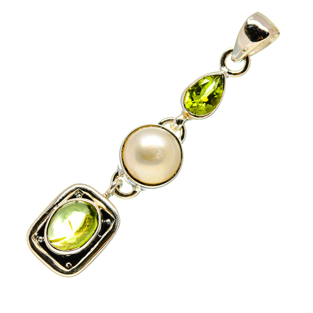 Green Tourmaline Pendants handcrafted by Anasilvercos - PD752823