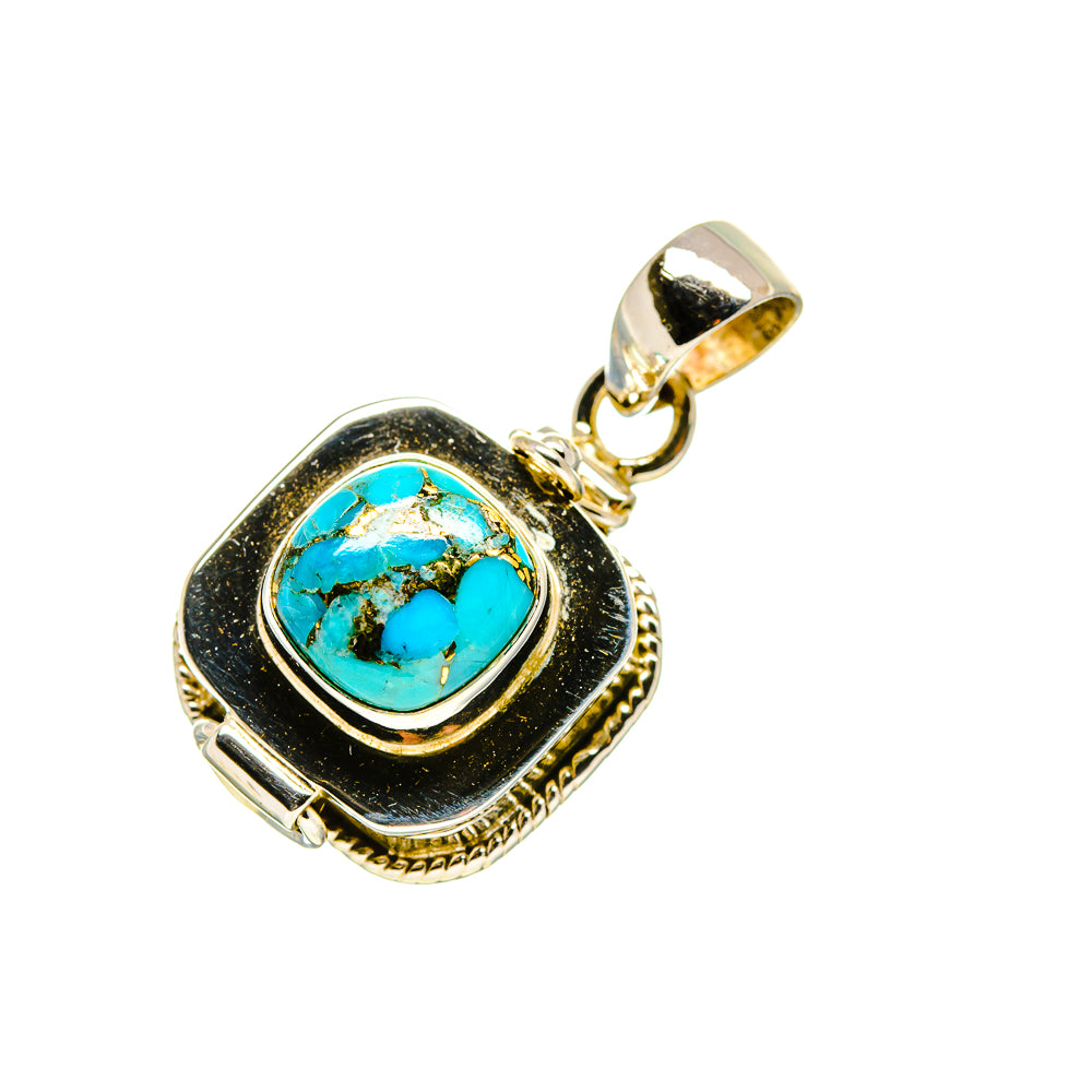 Blue Copper Composite Turquoise Pendants handcrafted by Anasilvercos - PD753754