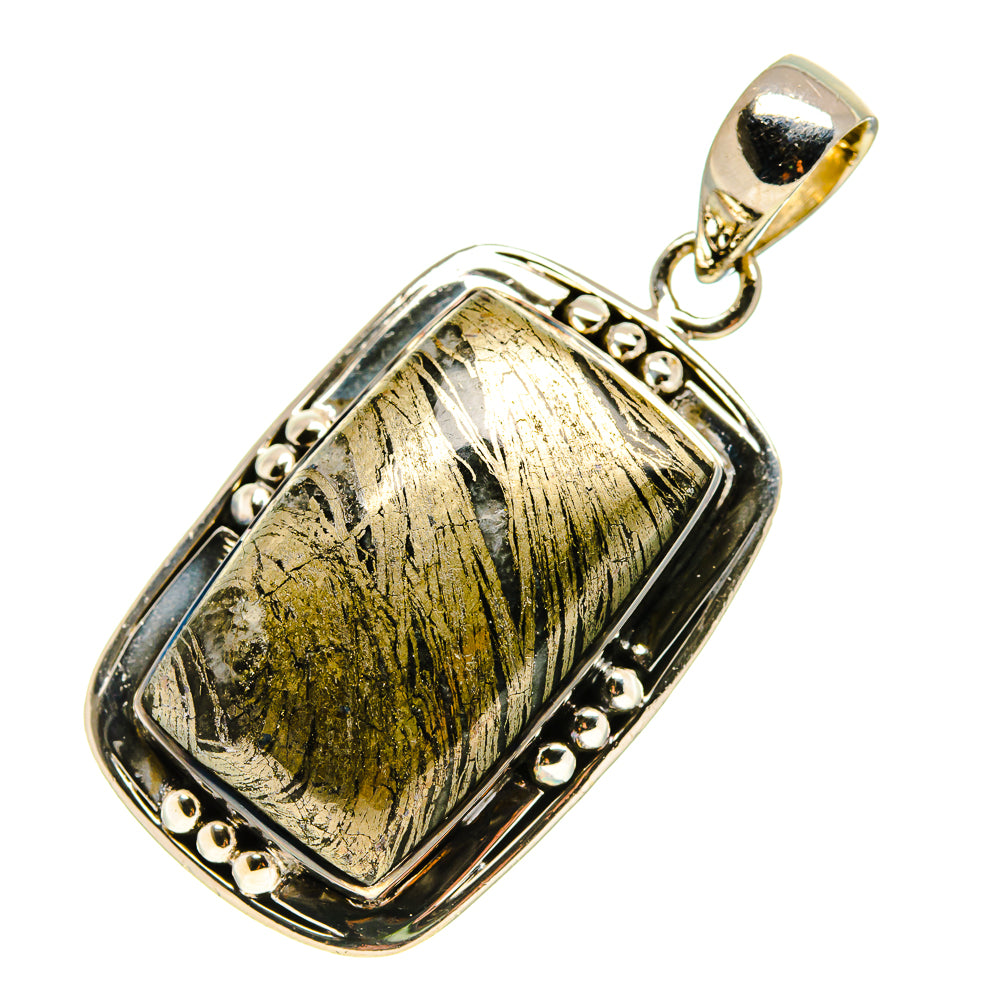 Pyrite Agate Pendants handcrafted by Anasilvercos - PD754345