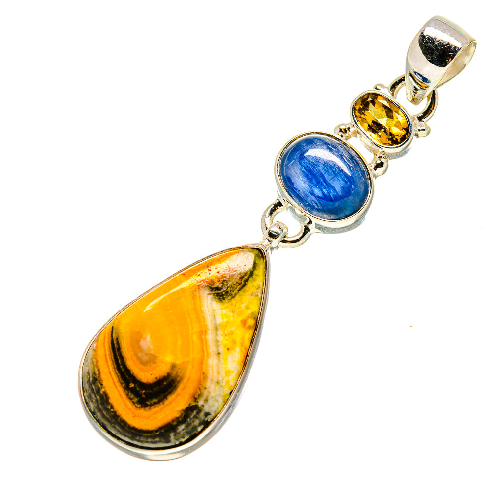 Bumble Bee Jasper Pendants handcrafted by Anasilvercos - PD757149