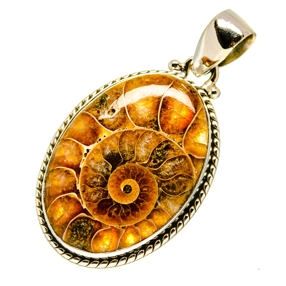Ammonite Fossil Pendants handcrafted by Anasilvercos - PD757958